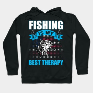 Fishing is My Best Therapy Hoodie